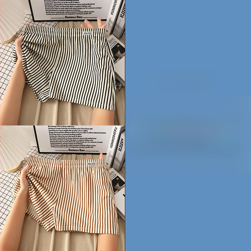 Мъжки памучни боксерки, свободен крой, модел райета/мрежа, основен плат 95-100% памук, средна талия