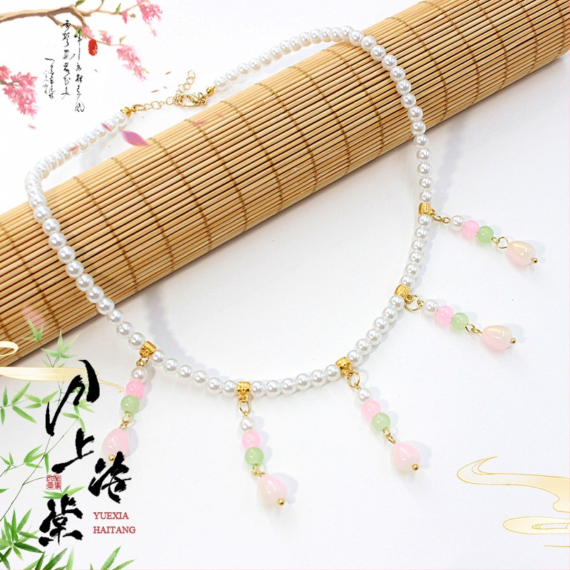 Vaikų ausų klipsų rinkinys - senovinis stilius, rankų darbo stiklo detalės su vaisių ir lapų motyvais