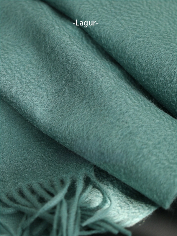 Blue enough Σάλι από 100% cashmere, ύφανση warp knitting, ζεστό για τον χειμώνα, unisex