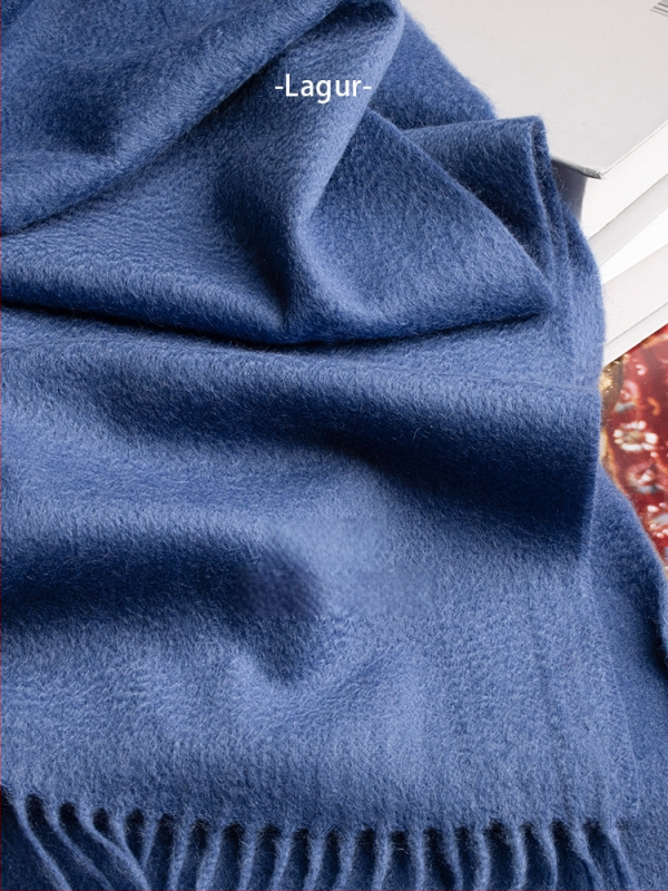 Blue enough Σάλι από 100% cashmere, ύφανση warp knitting, ζεστό για τον χειμώνα, unisex