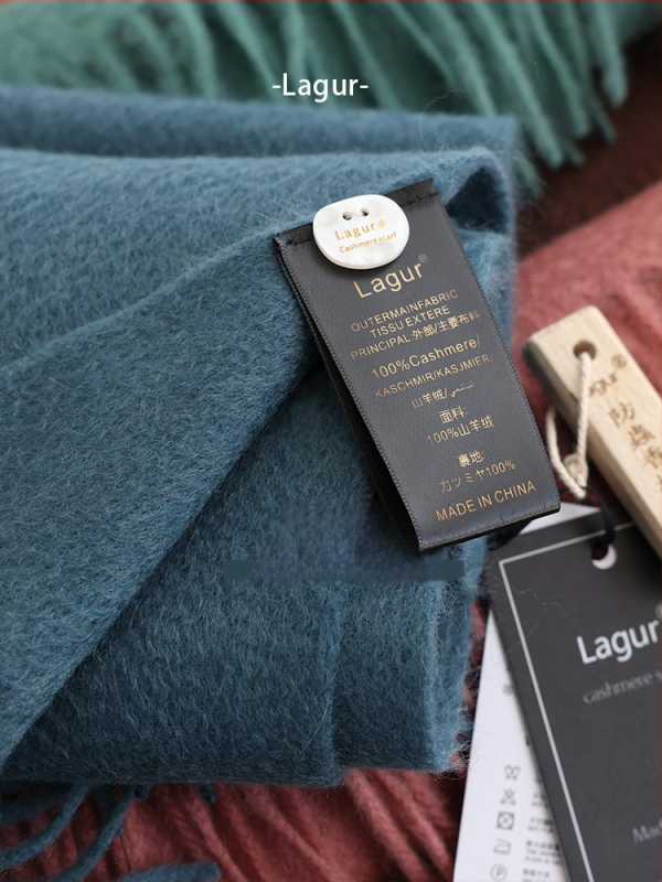 Blue enough Σάλι από 100% cashmere, ύφανση warp knitting, ζεστό για τον χειμώνα, unisex