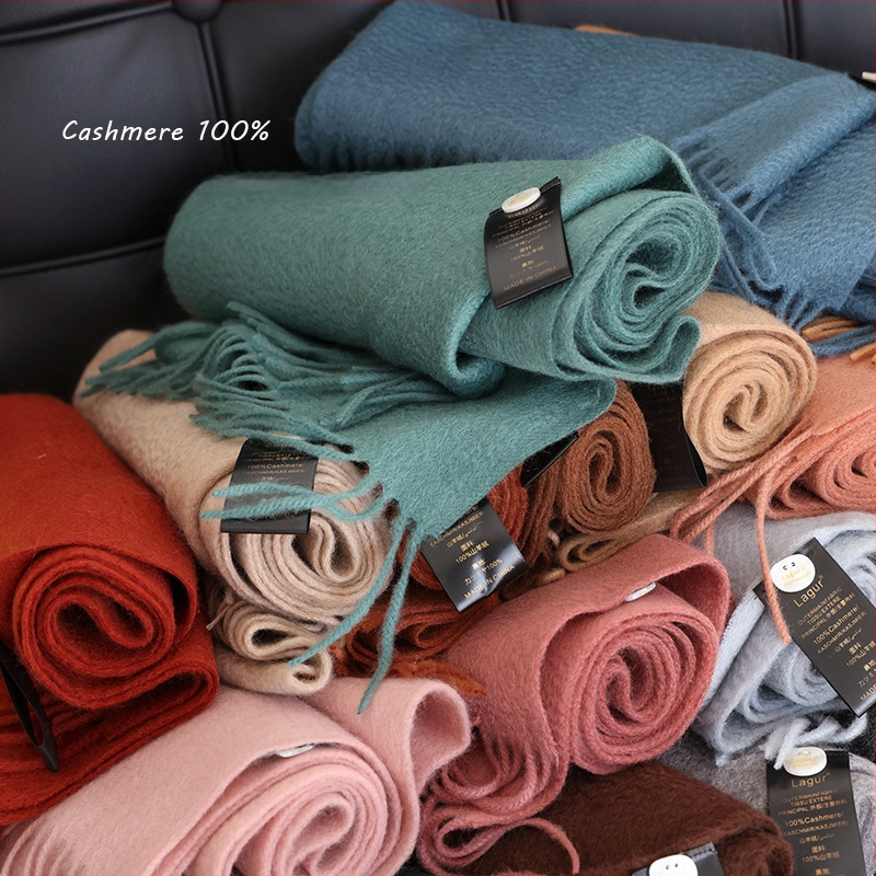 Blue enough Σάλι από 100% cashmere, ύφανση warp knitting, ζεστό για τον χειμώνα, unisex