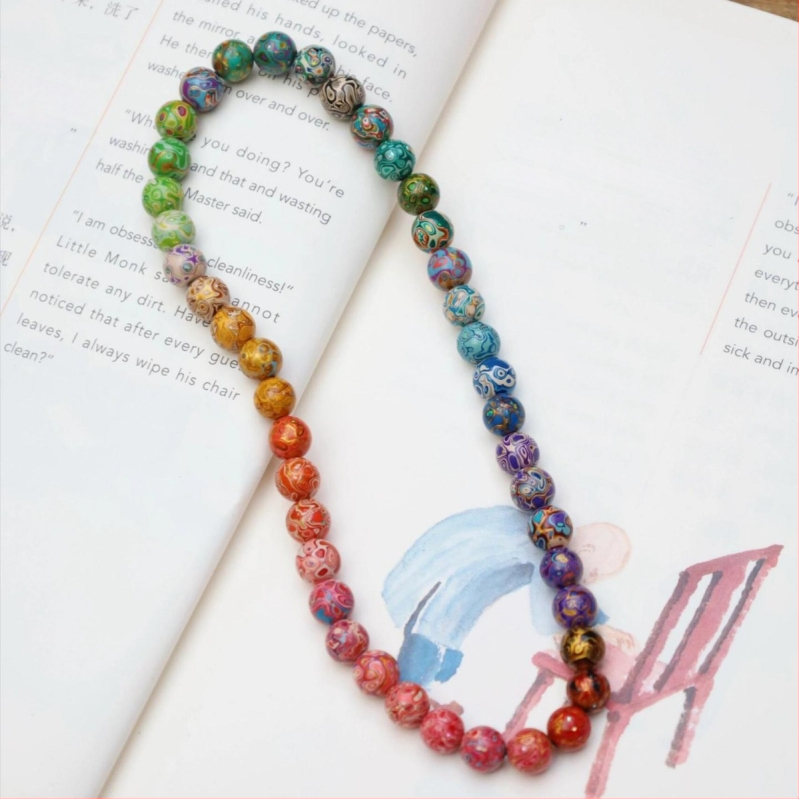 Lakuoti karoliukai apyrankėms — rankų darbo, natūralūs, poliruoti; Kinijos stilius, DIY aksesuarai