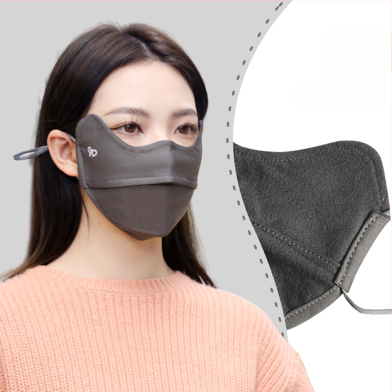 Vasaros veido kaukė su UV apsauga UPF50, nailonas-spandekso medžiaga, ausų kilpelės, monochrominis dizainas