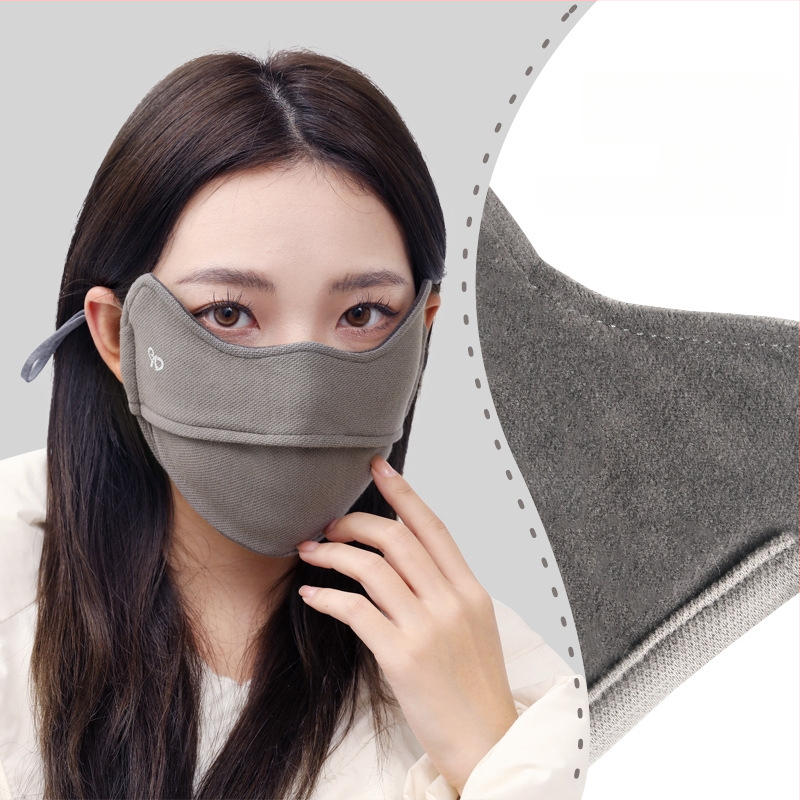 Vasaros veido kaukė su UV apsauga UPF50, nailonas-spandekso medžiaga, ausų kilpelės, monochrominis dizainas