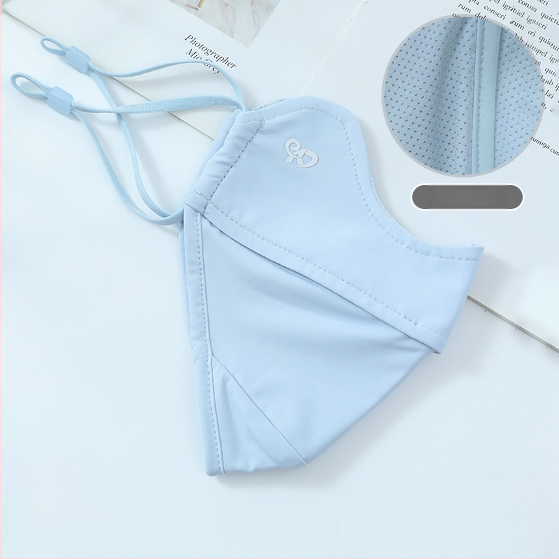 Vasaros veido kaukė su UV apsauga UPF50, nailonas-spandekso medžiaga, ausų kilpelės, monochrominis dizainas