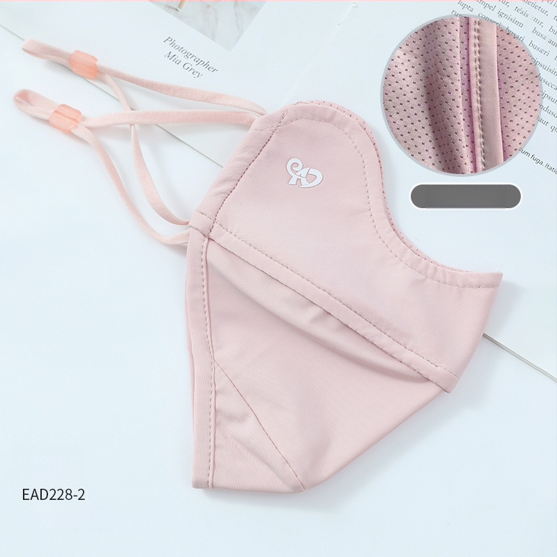 Vasaros veido kaukė su UV apsauga UPF50, nailonas-spandekso medžiaga, ausų kilpelės, monochrominis dizainas