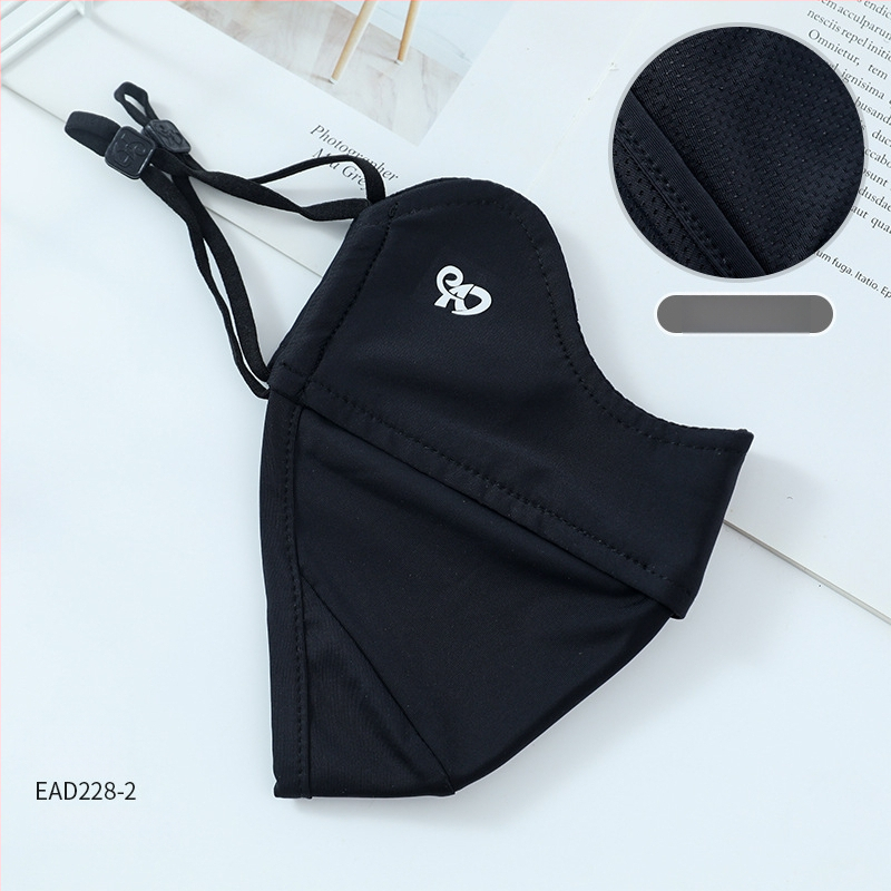 Vasaros veido kaukė su UV apsauga UPF50, nailonas-spandekso medžiaga, ausų kilpelės, monochrominis dizainas
