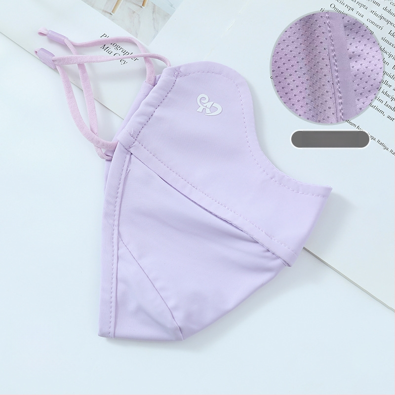 Vasaros veido kaukė su UV apsauga UPF50, nailonas-spandekso medžiaga, ausų kilpelės, monochrominis dizainas