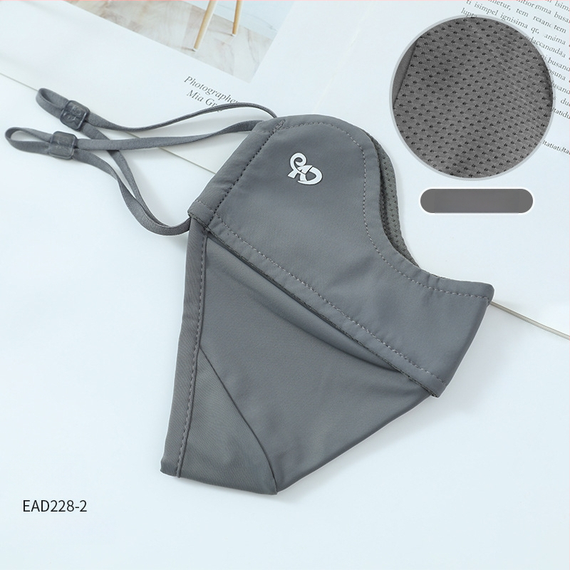 Vasaros veido kaukė su UV apsauga UPF50, nailonas-spandekso medžiaga, ausų kilpelės, monochrominis dizainas