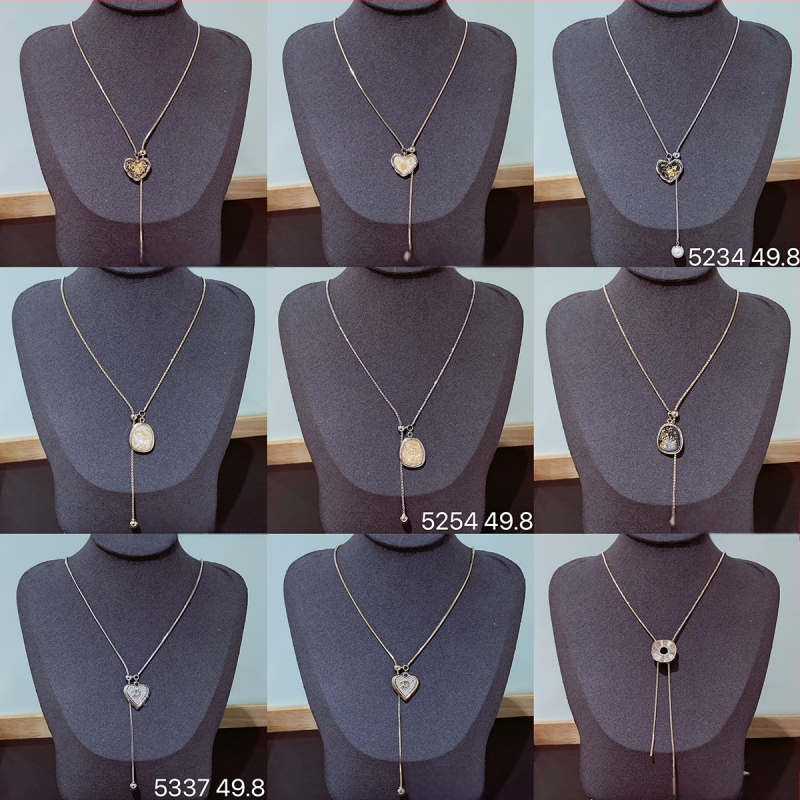 Moterų kaklo papuošalas iš vario, elektroplakatinės apdailos, pakabukas iš lydinio, klavikulinio tipo grandinė, širdies formos, mazgas ir geometrinis dizainas