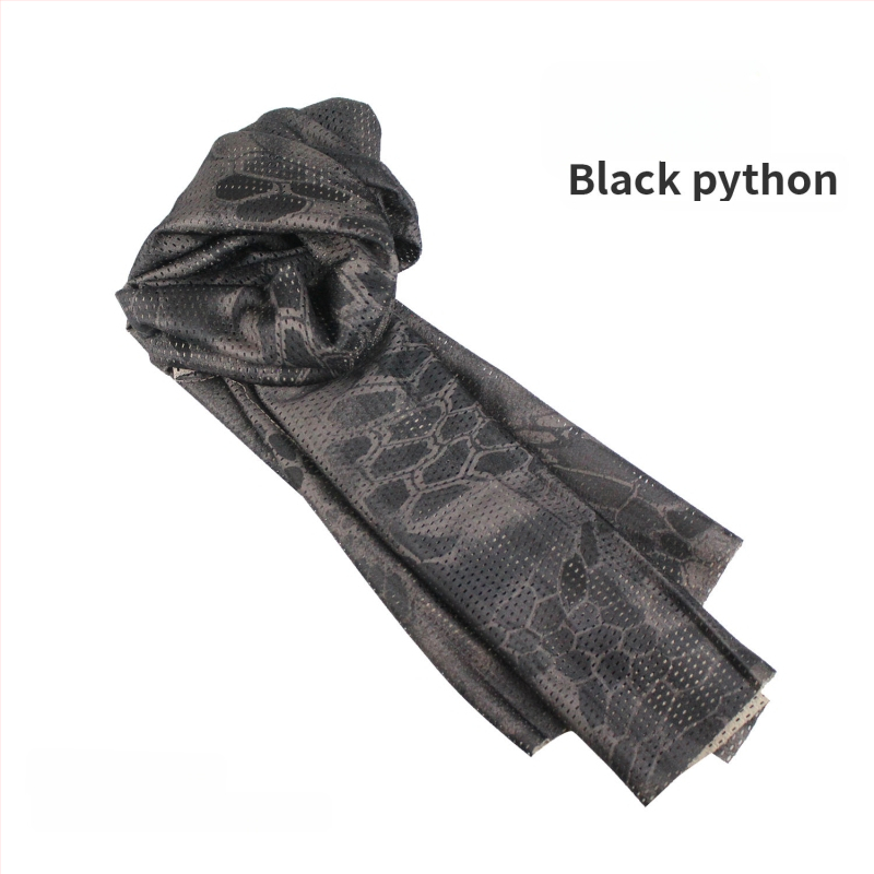 Kamuflāžas tīkla galvas šalle – vēja izturīga, saules aizsardzība; āra sportam, pieaugušajiem, unisex, pārgājieni un riteņbraukšana