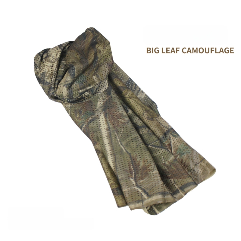 Kamuflāžas tīkla galvas šalle – vēja izturīga, saules aizsardzība; āra sportam, pieaugušajiem, unisex, pārgājieni un riteņbraukšana