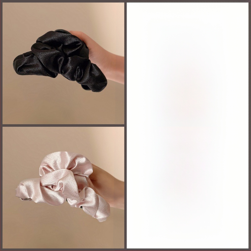 Щипка за коса с блестящи плисирани детайли, ръчна изработка от плат, аксесоар за глава от Yiu Jade Jewelry