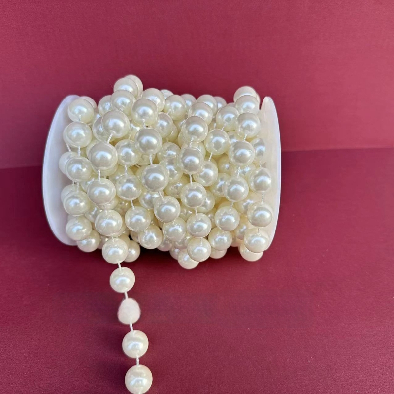 Perlų grandinė vestuvinėms dekoracijoms | plastikiniai/derviniai perlai | elektroplakavimas | Hongsheng prekės ženklas | Pavasaris 2023