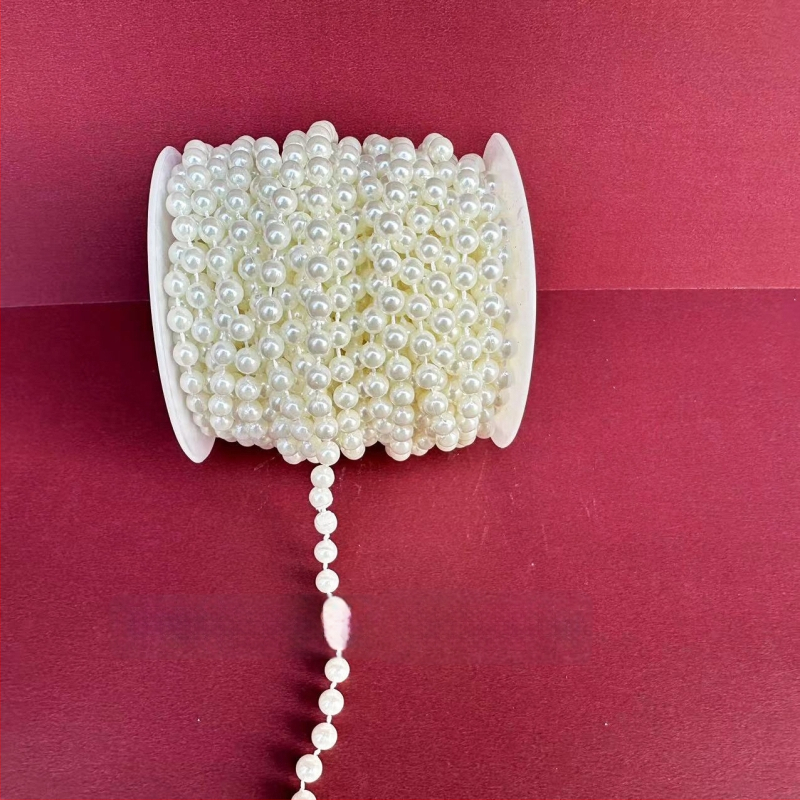 Perlų grandinė vestuvinėms dekoracijoms | plastikiniai/derviniai perlai | elektroplakavimas | Hongsheng prekės ženklas | Pavasaris 2023