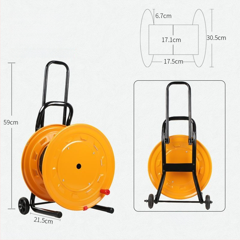 Φορητός κύλινδρος καλωδίου: κενός κύλινδρος, μηχανισμός τύλιξης και κύλινδρος αποθήκευσης