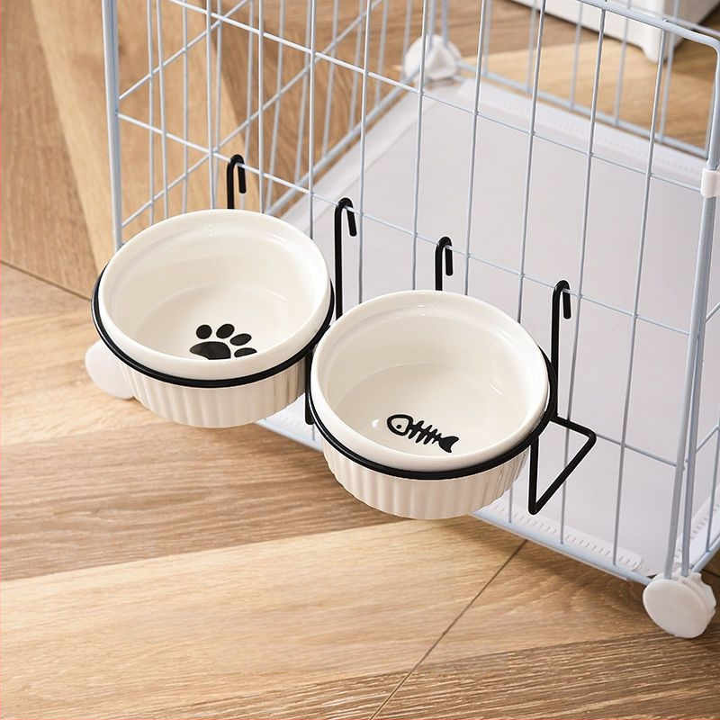 Keraamiline kasside toidukauss – Materjal: keraamika; Mõeldud kassidele; Lemmikloomade toidutarvikud