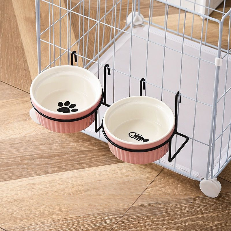 Keraamiline kasside toidukauss – Materjal: keraamika; Mõeldud kassidele; Lemmikloomade toidutarvikud