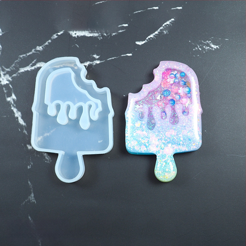 Silicone keychain mold — širdies, žvaigždės, mėnulio ir katės formos UV derva DIY papuošalams