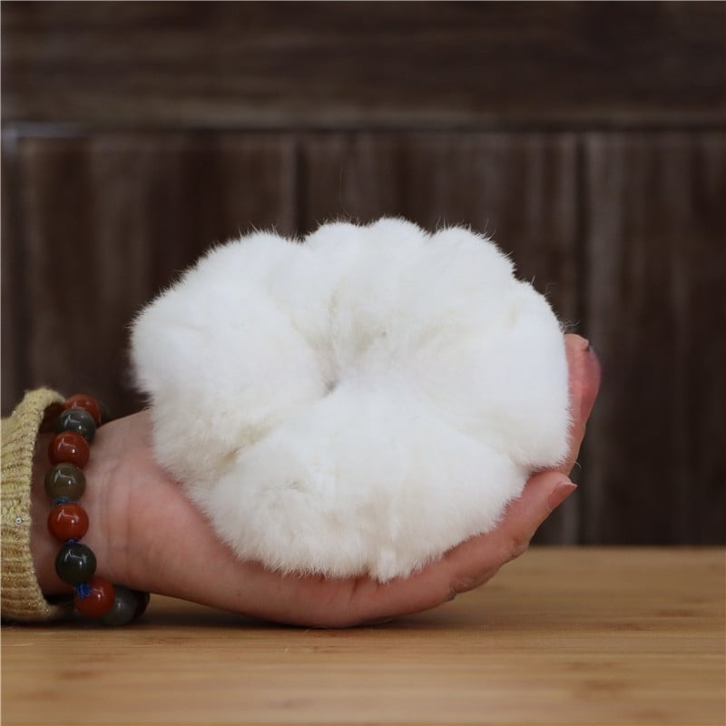 Аксесоар за глава от Rex заешки косъм, ръчно изработено, двоен дизайн за глава и китка, вдъхновено от Япония и Корея, свеж и сладък стил