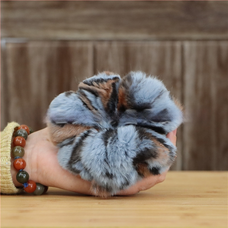 Аксесоар за глава от Rex заешки косъм, ръчно изработено, двоен дизайн за глава и китка, вдъхновено от Япония и Корея, свеж и сладък стил