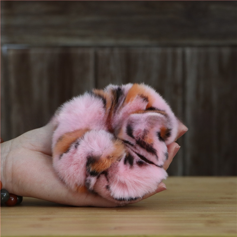 Аксесоар за глава от Rex заешки косъм, ръчно изработено, двоен дизайн за глава и китка, вдъхновено от Япония и Корея, свеж и сладък стил