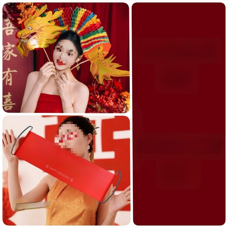 Сватбен фотопродукт: драконова фигура от неръждаема стомана, китайски стил гирлянда дракон с вакуумно окачване за сватбено оформление