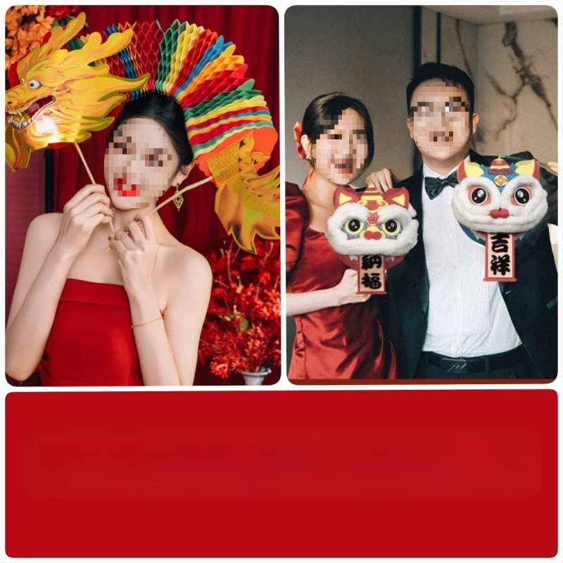 Сватбен фотопродукт: драконова фигура от неръждаема стомана, китайски стил гирлянда дракон с вакуумно окачване за сватбено оформление