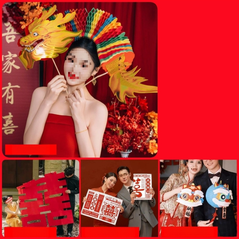 Сватбен фотопродукт: драконова фигура от неръждаема стомана, китайски стил гирлянда дракон с вакуумно окачване за сватбено оформление