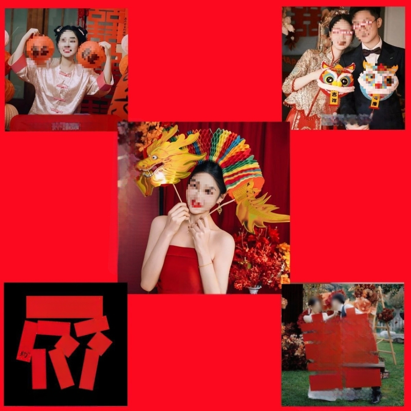 Сватбен фотопродукт: драконова фигура от неръждаема стомана, китайски стил гирлянда дракон с вакуумно окачване за сватбено оформление