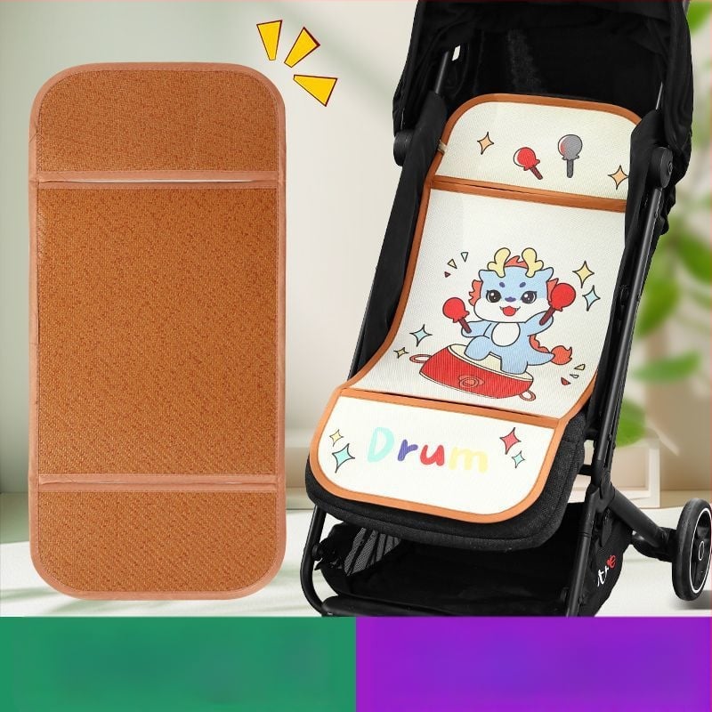 Мат за детска количка – дишащ, двустранна ледена коприна, универсална подложка за новородени