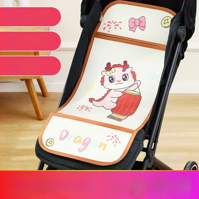 Мат за детска количка – дишащ, двустранна ледена коприна, универсална подложка за новородени