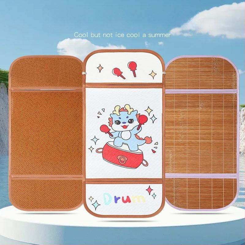 Мат за детска количка – дишащ, двустранна ледена коприна, универсална подложка за новородени