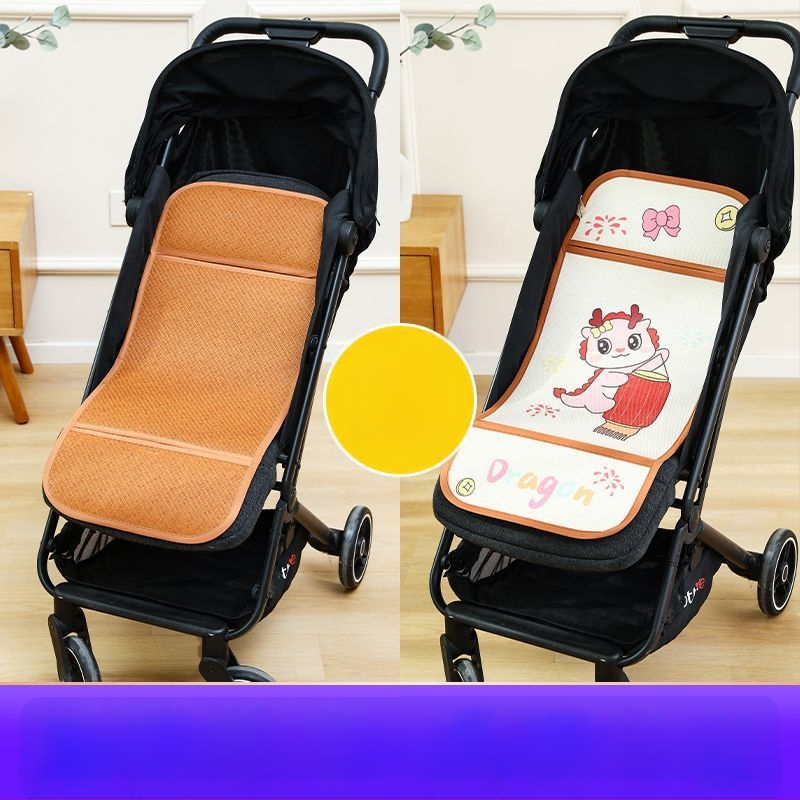 Мат за детска количка – дишащ, двустранна ледена коприна, универсална подложка за новородени