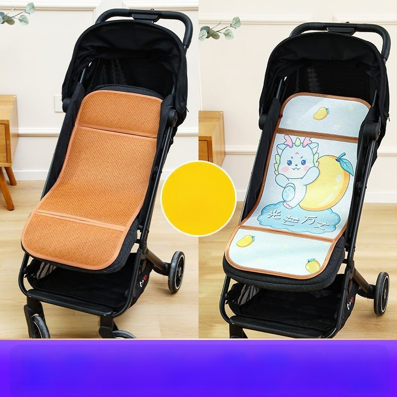 Мат за детска количка – дишащ, двустранна ледена коприна, универсална подложка за новородени