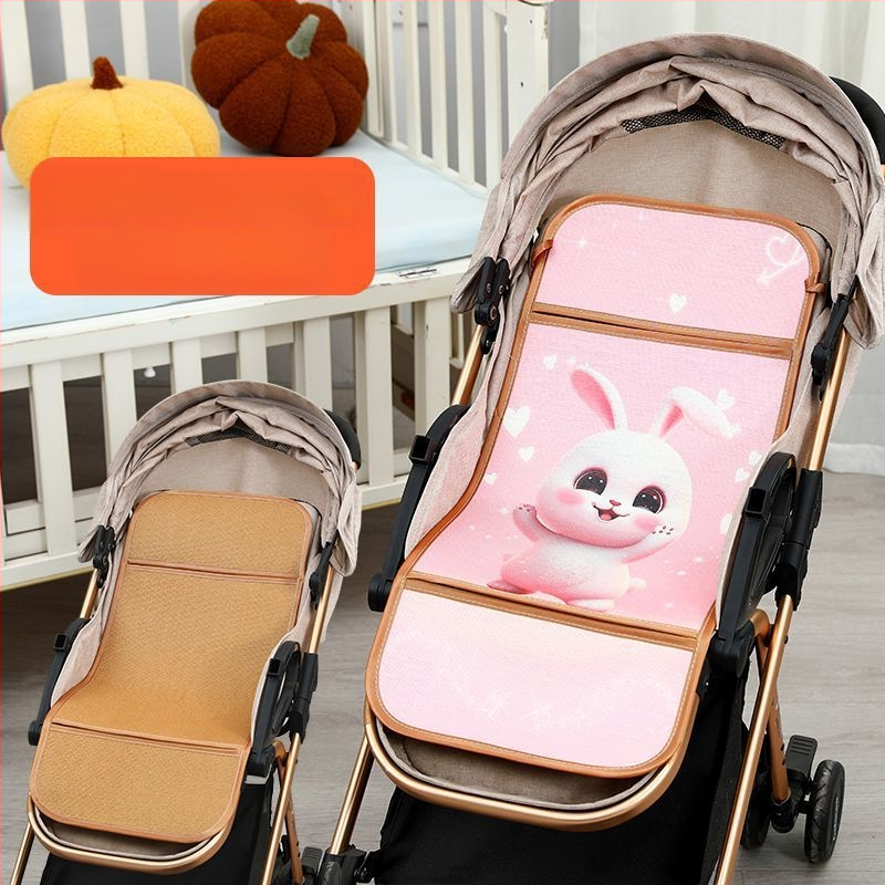 Мат за детска количка – дишащ, двустранна ледена коприна, универсална подложка за новородени