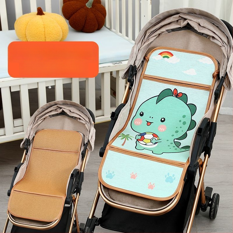 Мат за детска количка – дишащ, двустранна ледена коприна, универсална подложка за новородени