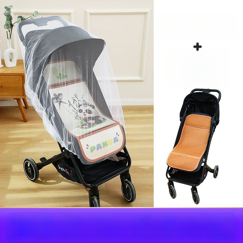 Мат за детска количка – дишащ, двустранна ледена коприна, универсална подложка за новородени