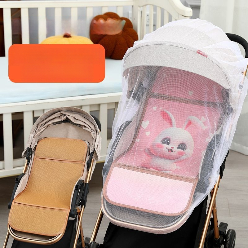 Мат за детска количка – дишащ, двустранна ледена коприна, универсална подложка за новородени