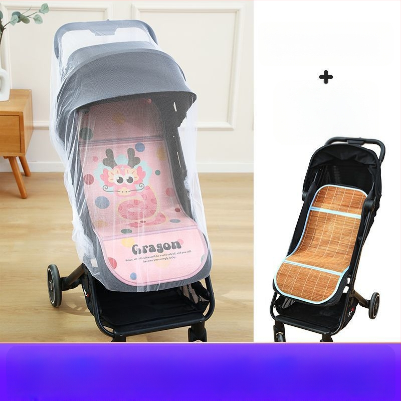 Мат за детска количка – дишащ, двустранна ледена коприна, универсална подложка за новородени
