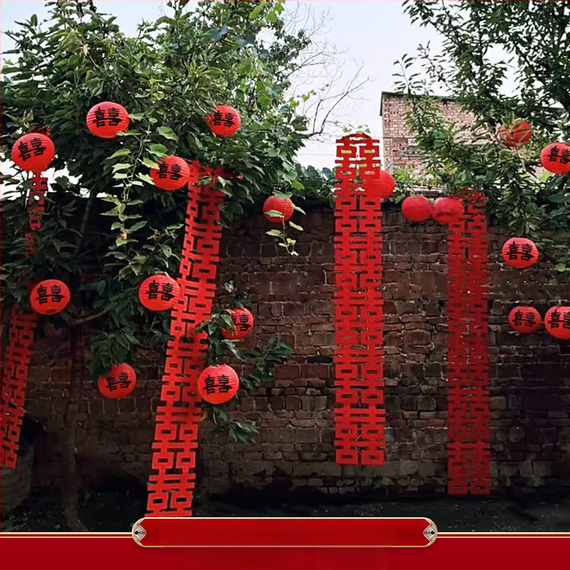 Apskritas popierinės žibinto pakabukas, rankų darbo, skirtas lauko augalų dekoravimui ir vestuvėms