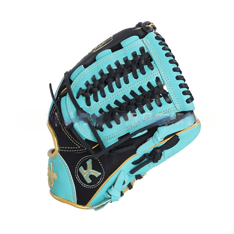 Beisbolo pirštinės laikymo krepšys, karvų oda, kairiarankė naudojimui, su prekės ženklo siuvinėjimu, apie 650 g