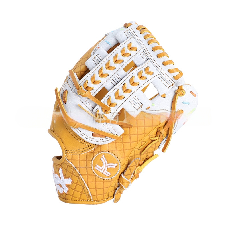 Beisbolo pirštinės laikymo krepšys, karvų oda, kairiarankė naudojimui, su prekės ženklo siuvinėjimu, apie 650 g