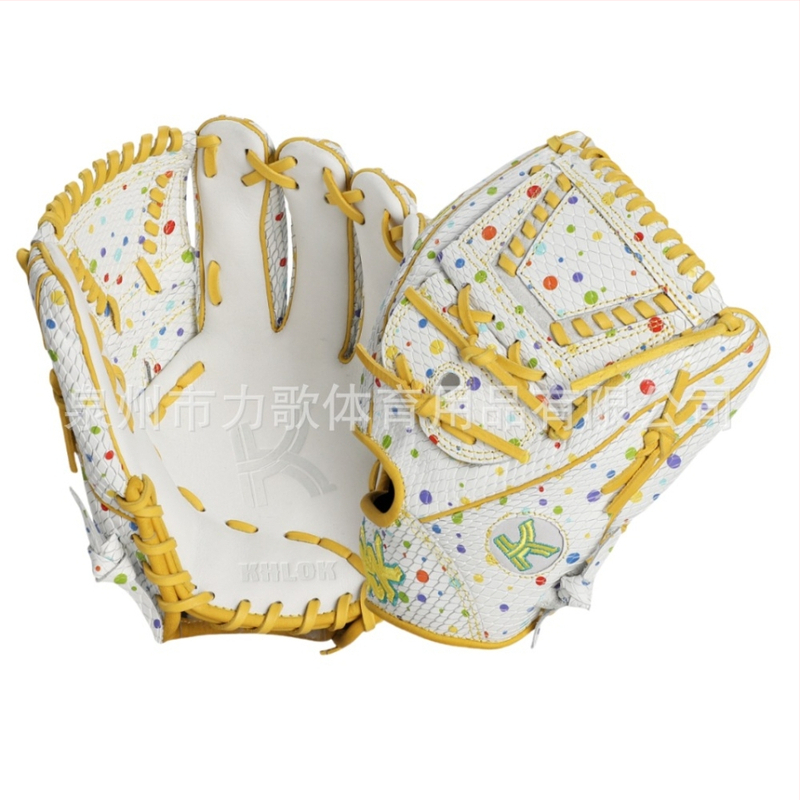 Beisbolo pirštinės laikymo krepšys, karvų oda, kairiarankė naudojimui, su prekės ženklo siuvinėjimu, apie 650 g