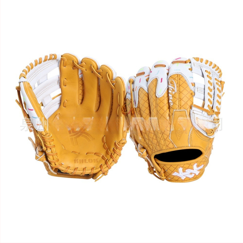 Beisbolo pirštinės laikymo krepšys, karvų oda, kairiarankė naudojimui, su prekės ženklo siuvinėjimu, apie 650 g