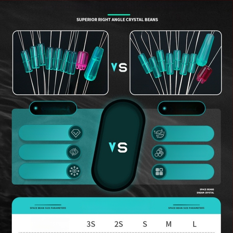 Galvenās līnijas makšķerēšanas piederumu komplekts ar kristāla pērlēm un silikona pārklājuma svaru; Materiāls: Silk flower; Izcelsme: Cits