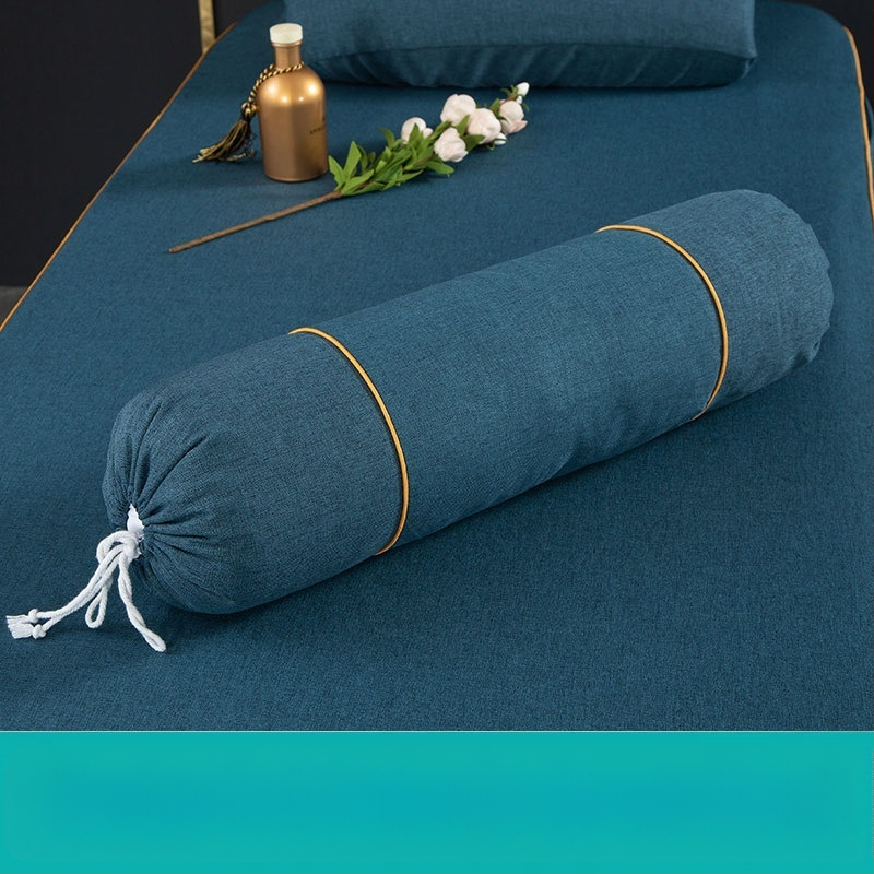 Удължена цилиндрична възглавничка за крак в европейски стил – сваляща се и подходяща за пране, пълнеж от коприна, комплект от четири части