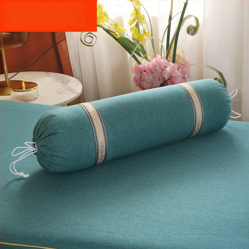 Удължена цилиндрична възглавничка за крак в европейски стил – сваляща се и подходяща за пране, пълнеж от коприна, комплект от четири части