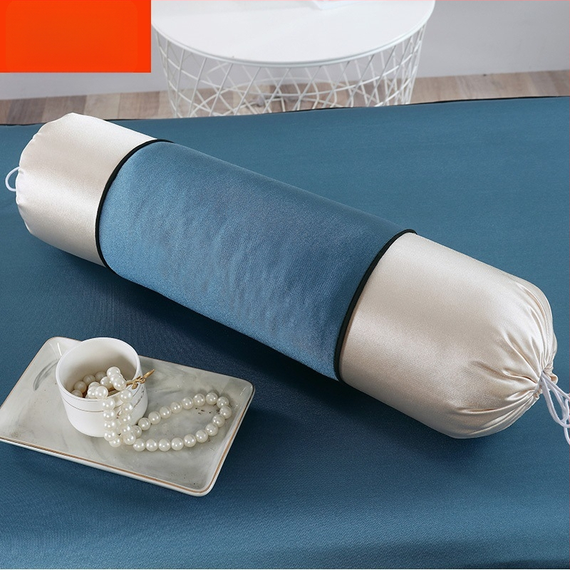 Удължена цилиндрична възглавничка за крак в европейски стил – сваляща се и подходяща за пране, пълнеж от коприна, комплект от четири части